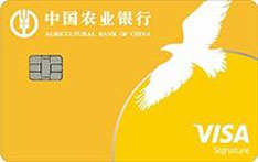 农业银行Visa留学白金信用卡