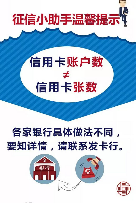 “信用卡账户数”就是“信用卡的数量”吗？