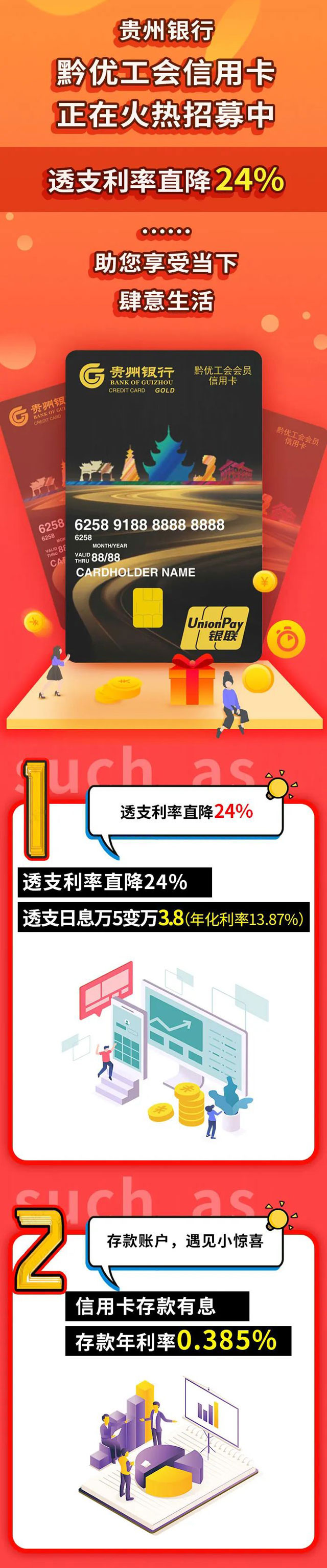 贵州银行黔优工会信用卡火热上线！