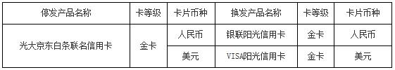 光大银行京东白条联名信用卡将停止发行
