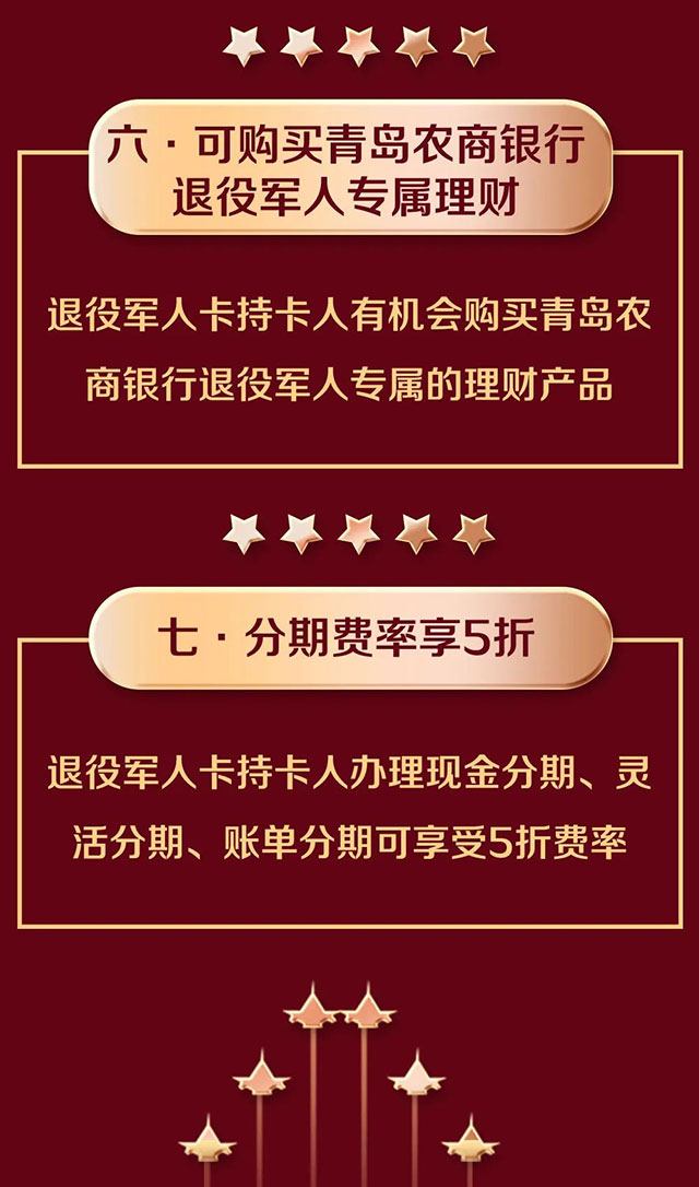 青岛农商银行推出退役军人信用卡