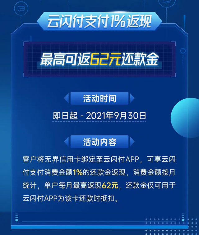 黄河银行云闪付无界信用卡