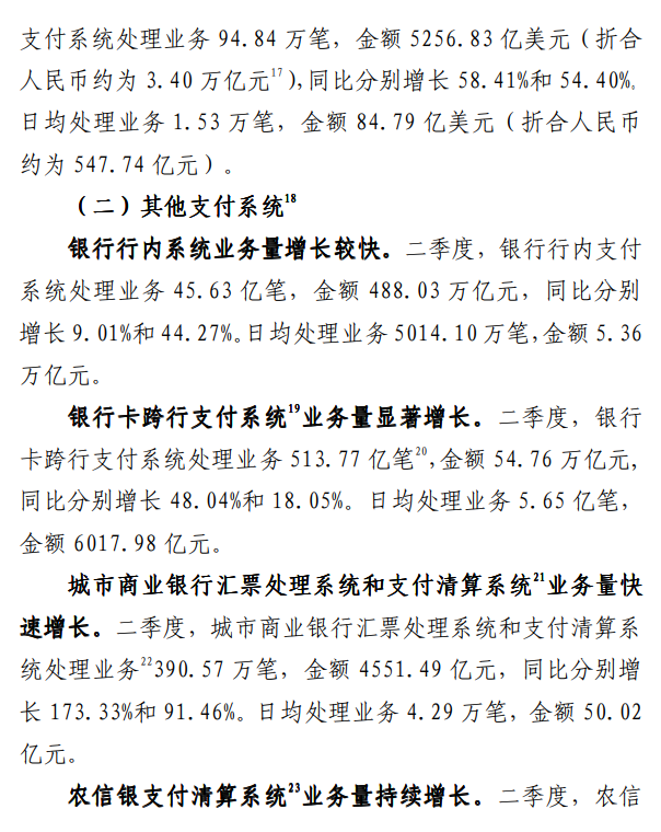 央行发布2021年第二季度支付体系运行总体情况：联网POS机又少190万