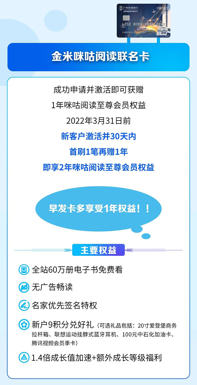 广州农商银行咪咕联名信用卡