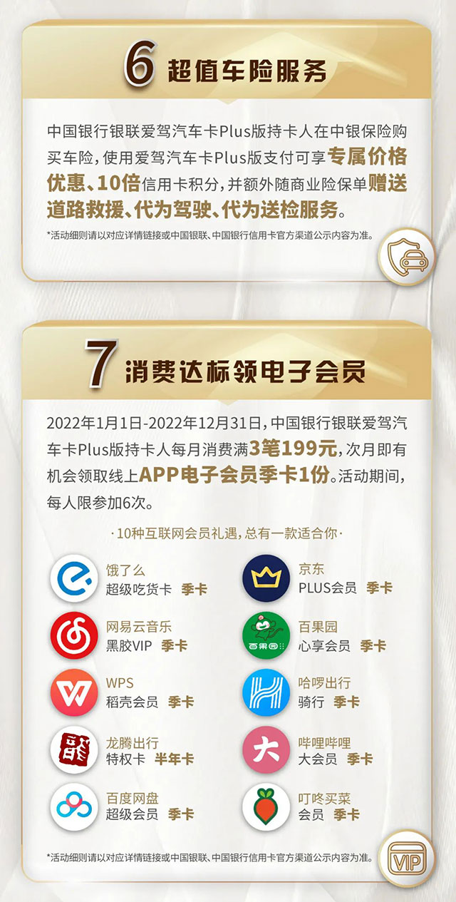 中国银联携手中国银行推出“爱驾汽车卡Plus版”