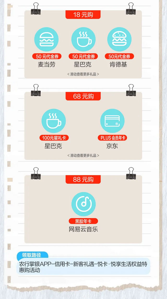 农业银行悦卡·悦享生活信用卡全新上市