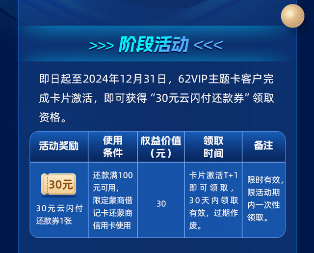 蒙商银行62VIP无界主题信用卡正式官宣上线