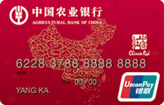 农业银行金穗&ldquo;中国红&rdquo;慈善信用卡（普卡）