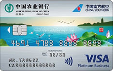 农业银行南航联名信用卡（Visa水版-白金卡）