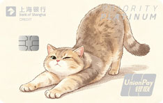 上海银行妙喵宠物主题信用卡（伸懒腰猫版）