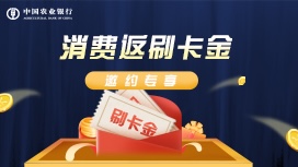 农业银行信用卡消费返刷卡金（短信邀约提额专享）