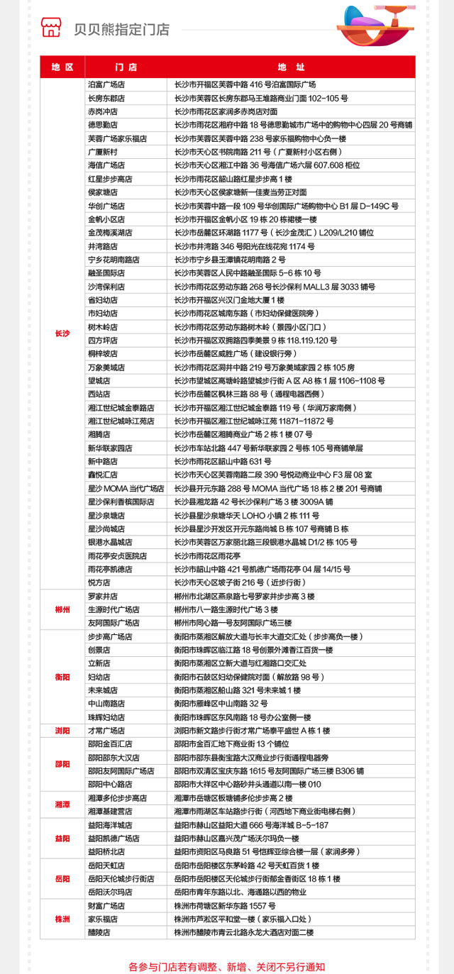 长沙银行信用卡每周五，咿呀母婴、贝贝熊满100减30