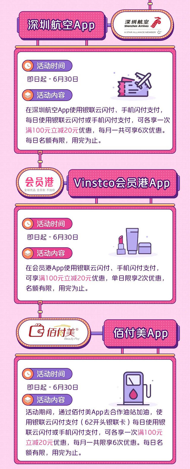 2020深圳线上购物节，深圳农商行信用卡满100元立减20元
