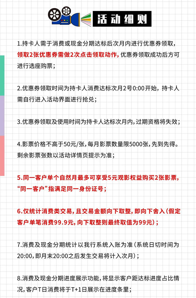 西安银行信用卡观影自由，5元搞定！
